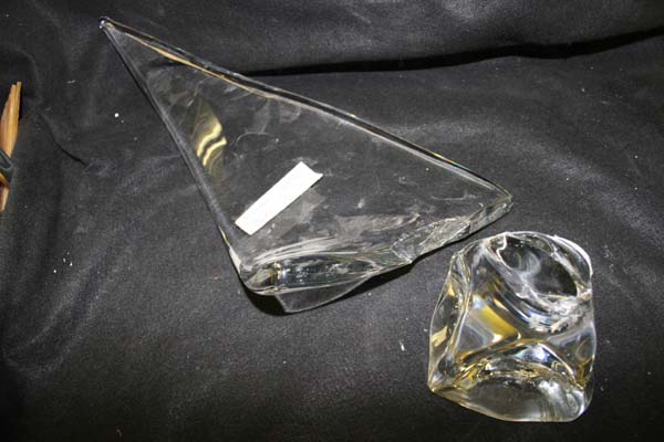 broken glass sculpture