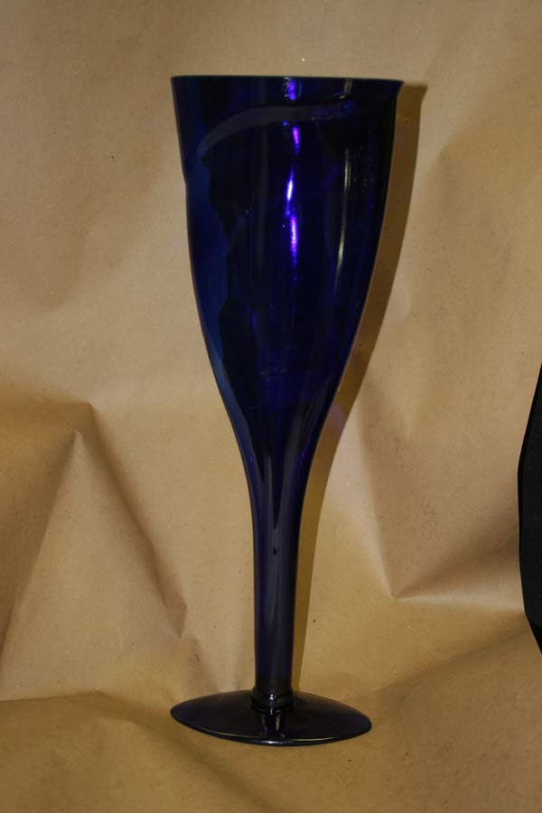 Cobalt Blue Wine Bottle Vase 