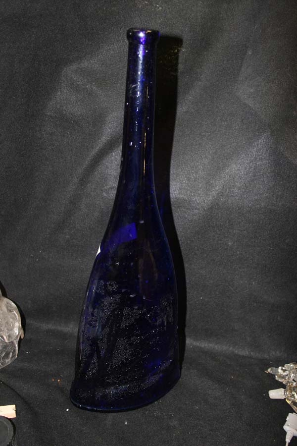 Blue Glass Wine Bottle to make vase
