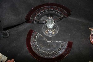 Pressed Glass Cake Plate