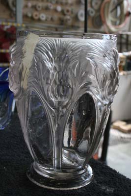 Verlys Art Deco Crystal Vase