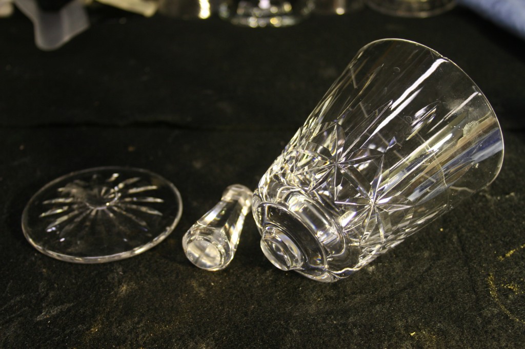 Waterford Crystal with broken stem