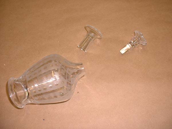 Crystal Repair Broken Decanter replace neck