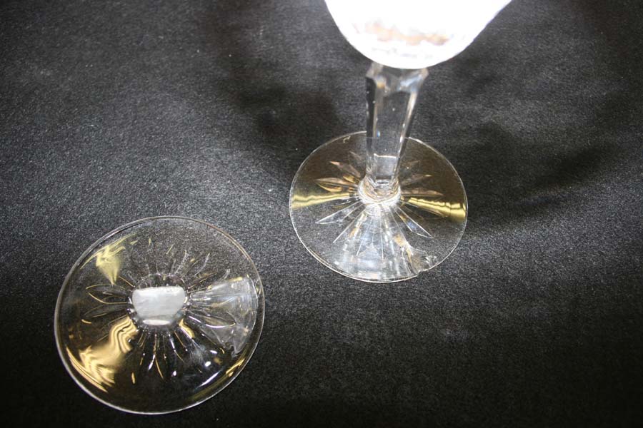 Waterford Wine Glass With Large Chip