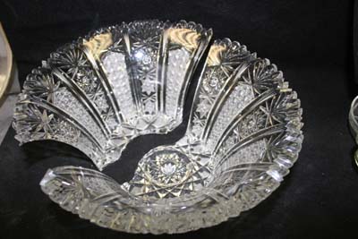 antique cut glass bowl