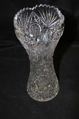 cut crystal  vase after