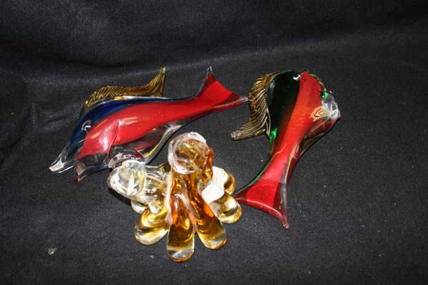 glass fish pieces