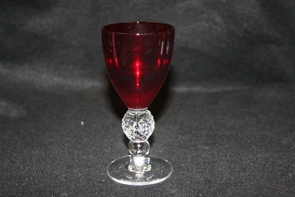 antique wine glass after repair