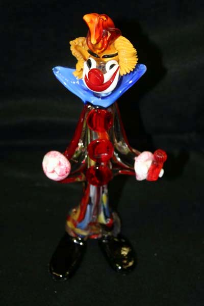 Venitian Glass Clown missing hand