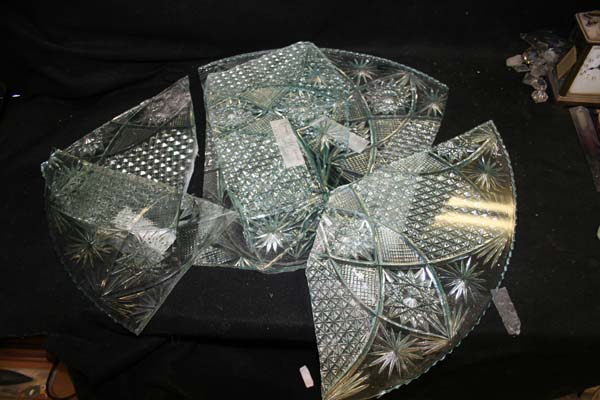 crystal repair pressed cut glass table before repair