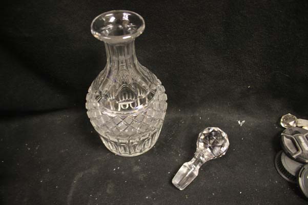 crystal decanter with new stopper
