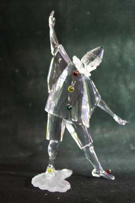 melk wit Noord West tragedie crystal figurine repair cut glass clown | Bruening Glass Works