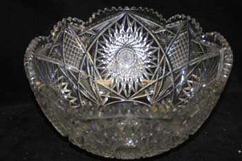 cut glass punch bowl