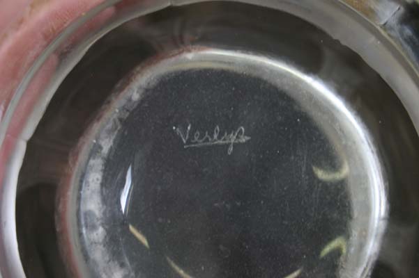Verlys signed crystal  vase