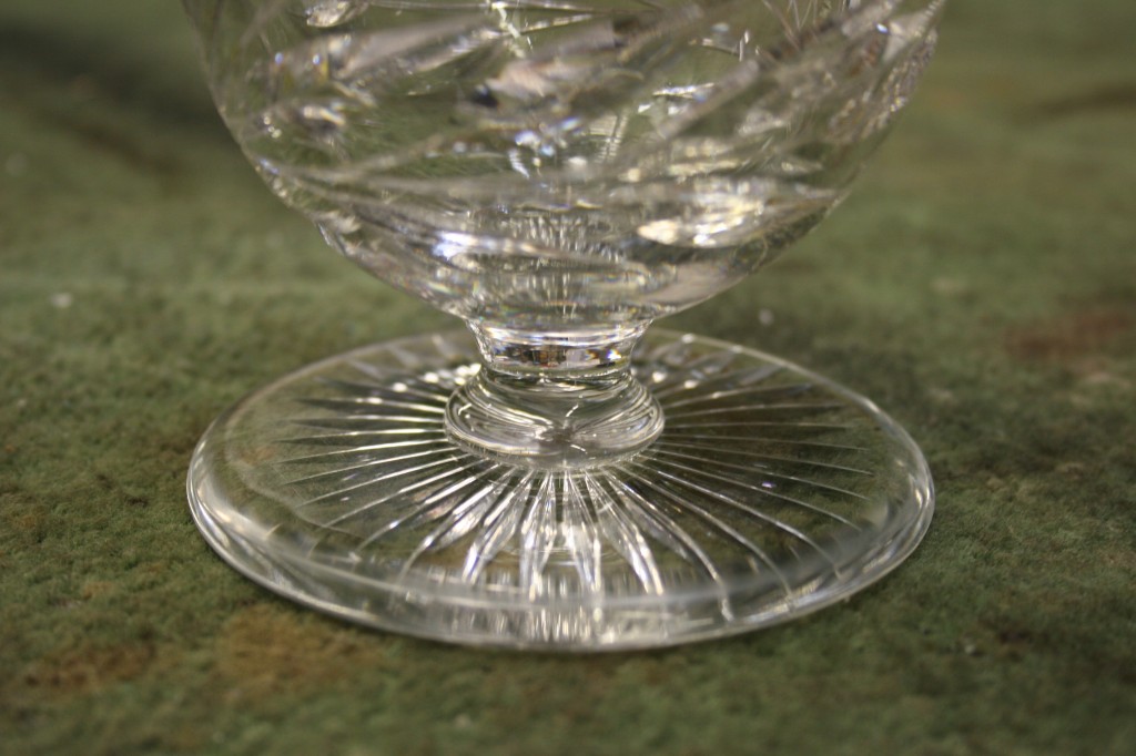 antique glass repair crystal vase broken foot restoration Bruening