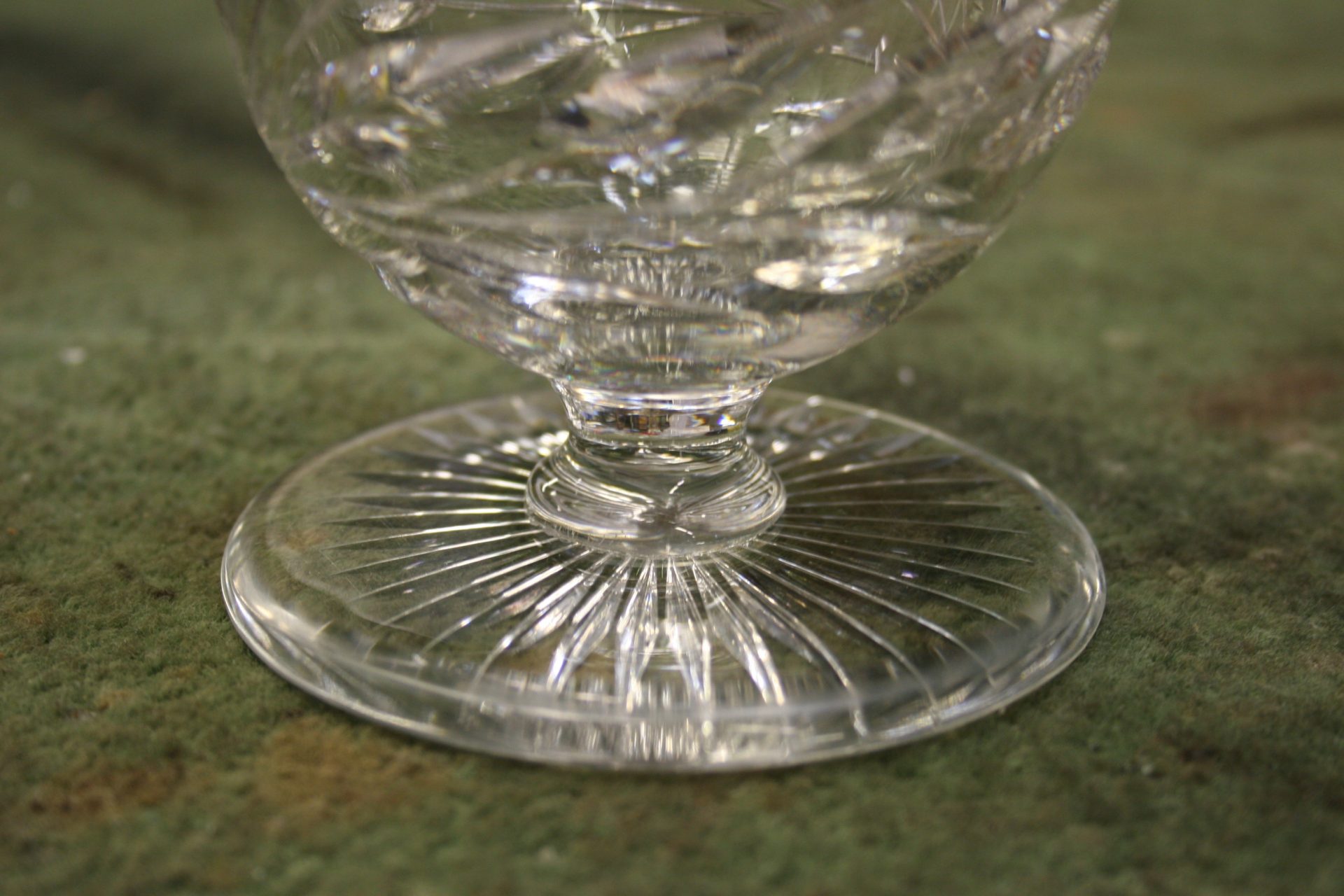 antique glass repair crystal vase broken foot restoration Bruening