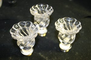 repaired  crystal candle tops
