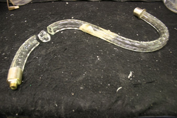 Antique Crystal Chandelier Repair, How To Fix Broken Chandelier Arm