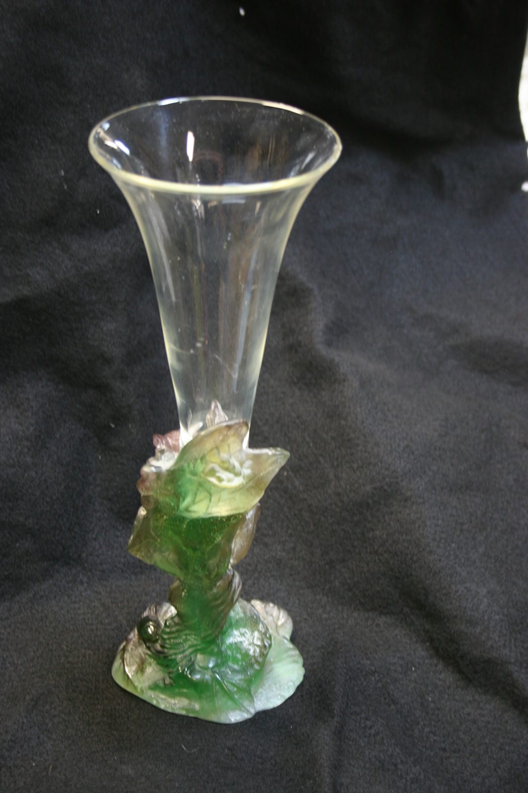 crystal repair broken glass Daum Nancy vase Bruening Glass Works