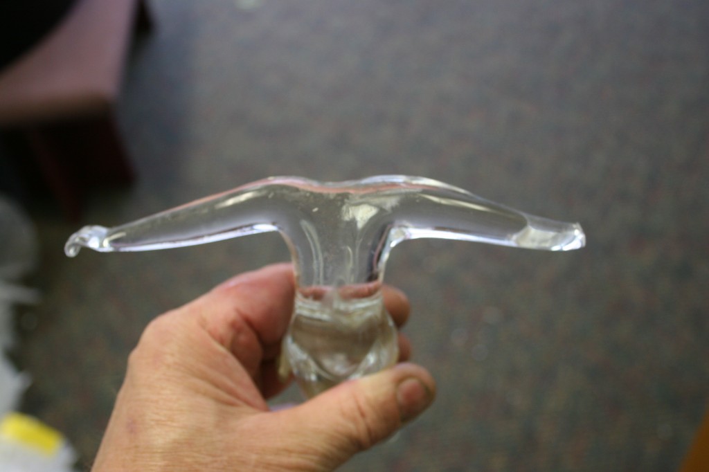 Crystal repair broken glass sculpture Bruening Glass Works