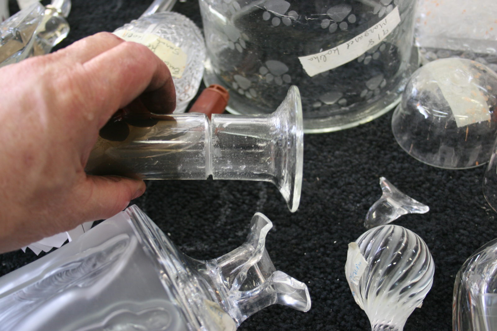 Broken Decanter Repair Project Repair Gallery Bruening Glass Works
