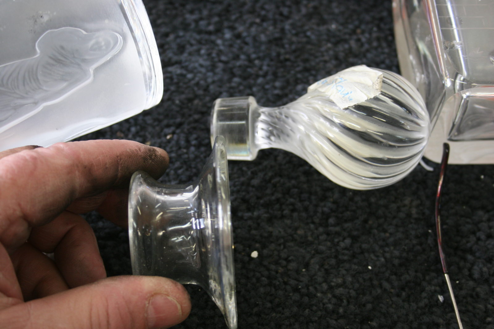 Broken Decanter Repair Project Repair Gallery Bruening Glass Works