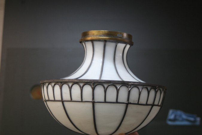 antique glass lamp restoration