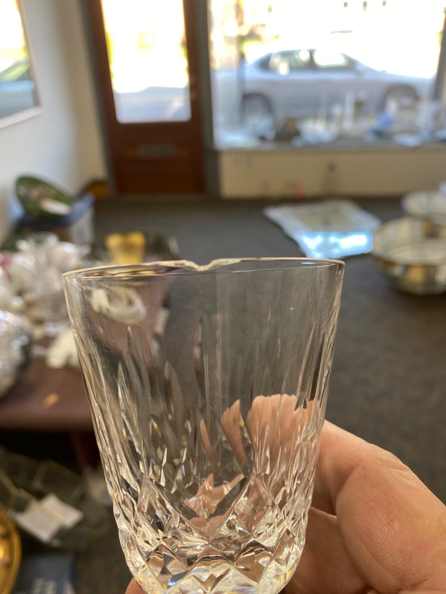 CHIPPED CRYSTAL WINE GLASS REPAIR - Broken